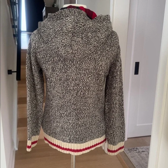 Genuine Roots Cabin Boys 11–12 Years XL Cozy Gray Hooded Sweater - Picture 3 of 4